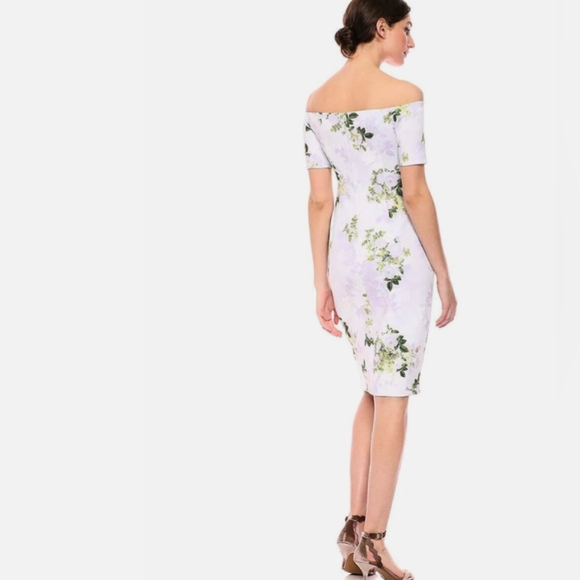 Nwt tags sz 14 Calvin Klein Women's Short Sleeve Off The Shoulder Sheath Dress - Picture 4 of 6